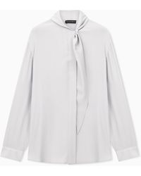 Emporio Armani - Scarf Collar Shirt - Lyst