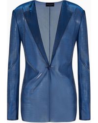 Emporio Armani - Blazer En Jersey Irisé - Lyst