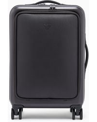 Emporio Armani - Trolley De Cabine En Abs Avec Détail Saffiano Et Plaquette Aigle - Lyst