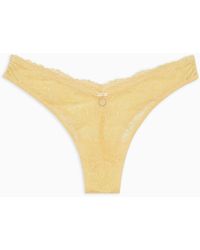 Emporio Armani - Asv Eternal Lace Recycled Lace Brazilian Briefs - Lyst