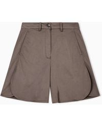 Emporio Armani - Pantalones Cortos De Algodón Esmerilado - Lyst