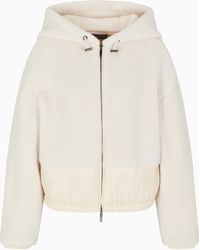 Emporio Armani - Blouson Mit Reißverschluss Und Sherpa-Kapuze - Lyst