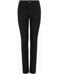 Emporio Armani - Vaqueros J20 De Cintura Alta Y Pernera Superajustada En Denim Elástico - Lyst