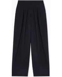 Emporio Armani - Stretch Interlock Viscose Trousers - Lyst