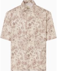 Emporio Armani - Short-Sleeved Viscose-Blend Shirt With All-Over Print From The Peace Capsule Collection - Lyst
