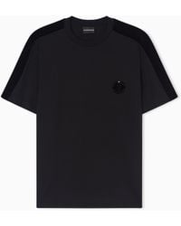 Emporio Armani - Lunar New Year Lyocell Blend Jersey T-Shirt With Patch And Tape - Lyst