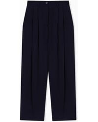 Emporio Armani - Trousers With Pleat - Lyst