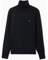 Emporio Armani - Ssc Napoli Capsule Virgin Wool Turtleneck Sweater - Lyst