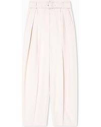 Emporio Armani - Pantaloni Con Pieghe E Cintura - Lyst