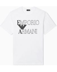 Emporio Armani - Bold Logo Beachwear T-Shirt - Lyst
