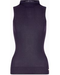 Emporio Armani - Dawn To Dusk Rib-Knit Top - Lyst