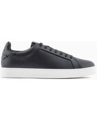Emporio Armani - Supple Leather Sneakers - Lyst