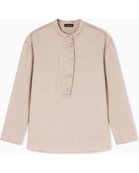 Emporio Armani - Shirt With Partial Buttoning - Lyst