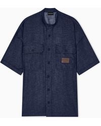 Emporio Armani - Denim Capsule Collection Comfort-Fit Lyocell-Blend Chambray Shirt - Lyst