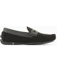 Emporio Armani - Suede Driving Shoes - Lyst