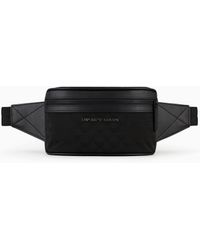 Emporio Armani - Sac Banane En Nylon Jacquard Avec Aigle All Over - Lyst