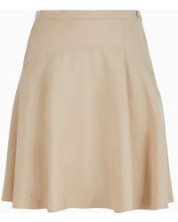 Emporio Armani - Flowing Skirt In Washed Matte Modal - Lyst