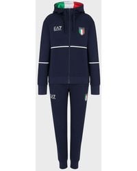armani tracksuit moletom com capuz
