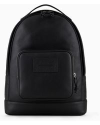 Emporio Armani - Tumbled Leather Backpack - Lyst