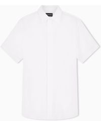 Emporio Armani - Short-Sleeved, Garment-Dyed Jersey Shirt - Lyst