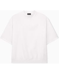 Emporio Armani - Icon 3D Piqué-Effect Crêpe Jersey T-Shirt - Lyst