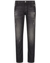 Emporio Armani - Jeans J06 Slim Fit In Denim Made In Italy - Lyst
