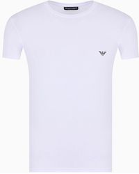 Emporio Armani - Paquete De Dos Camisetas Interiores Slim Fit En Viscosa Ecológica De Tacto Suave Asv - Lyst