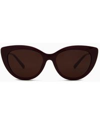 Emporio Armani - Cat-eye Sunglasses With Interchangeable Lenses - Lyst