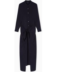 Emporio Armani - Two-Piece-Effect Technical Rayon Dress - Lyst