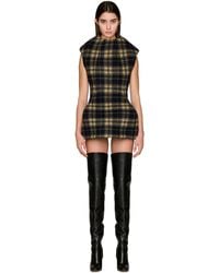 Duran Lantink - Sculptured Tartan Mini Dress - Lyst