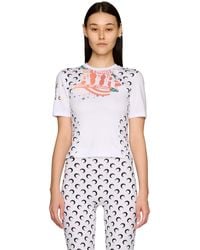 Marine Serre - Regenerated Graphic Baby Fit T-Shirt - Lyst