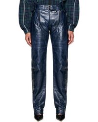 Martine Rose - Zip Chap Leather Trouser - Lyst