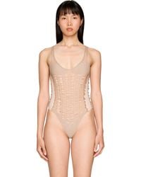 【送料&関税込】Diesel M-calipso Bodysuit DIESEL M-Calipso Bodysuit in Natural | Lyst