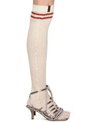 Isa Boulder - High Knee Striped Crochet Socks - Lyst