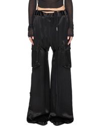 Ann Demeulemeester - Lare Satin Cargo Pants - Lyst