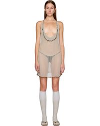 Rui - Semi-Sheer Cowl Neck Mini Dress - Lyst
