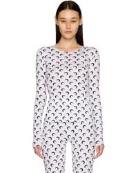 Marine Serre - Recycled Moon Jersey Second Skin Crewneck T-Shirt - Lyst
