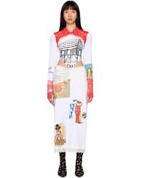 Marine Serre - Regenerated T-Shirts & Lace Midi Dress - Lyst