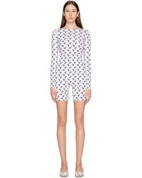 Marine Serre - Recycled Moon Jersey Short Catsuit - Lyst