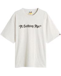A Bathing Ape - Gothic Logo T-Shirt - Lyst