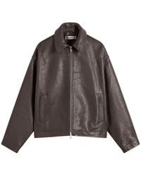 Cole Buxton - Shrunken Leather Jacket - Lyst