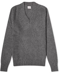 Officine Generale - Francis V Neck Sweater Mid - Lyst