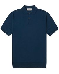 John Smedley - Payton Merino Knit Polo Shirt - Lyst