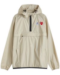 COMME DES GARÇONS PLAY - X K-Way Half Zip Packable Jacket - Lyst