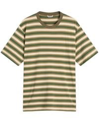 AURALEE Gradient Stripe Jersey L/S T-Shirt in Green for Men | Lyst