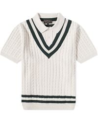 Beams Plus - End. X 'Ivy League' Cricket Knit Polo Shirt - Lyst