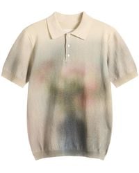 Maison Margiela - Knitted Cotton Polo Shirt - Lyst