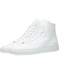 common projects white high top