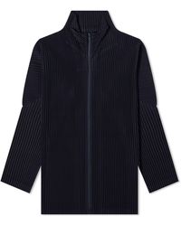 Homme Plissé Issey Miyake - Pleated Zip Up Cardigan - Lyst