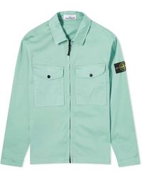 Stone Island - Stretch Cotton Double Pocket Shirt Jacket - Lyst